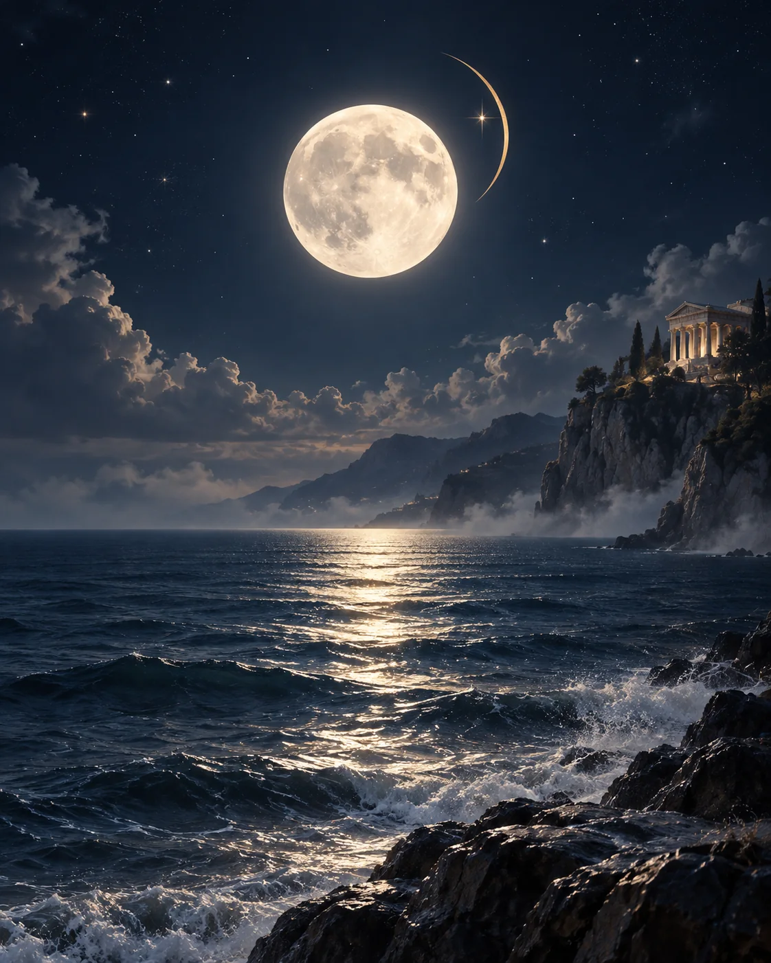 A quiet moonlit landscape